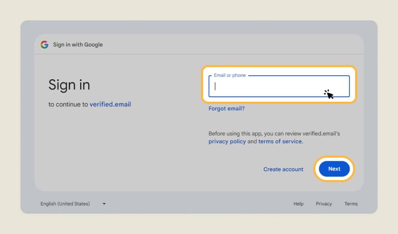 Enter email address or phone number