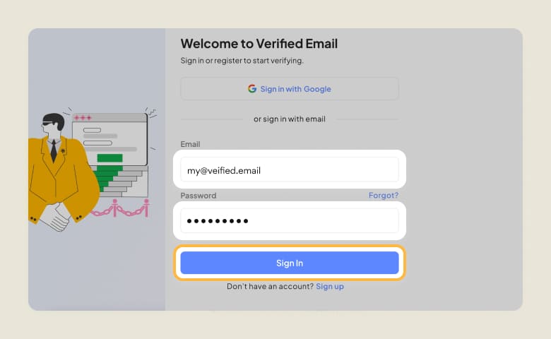 Click Sign in