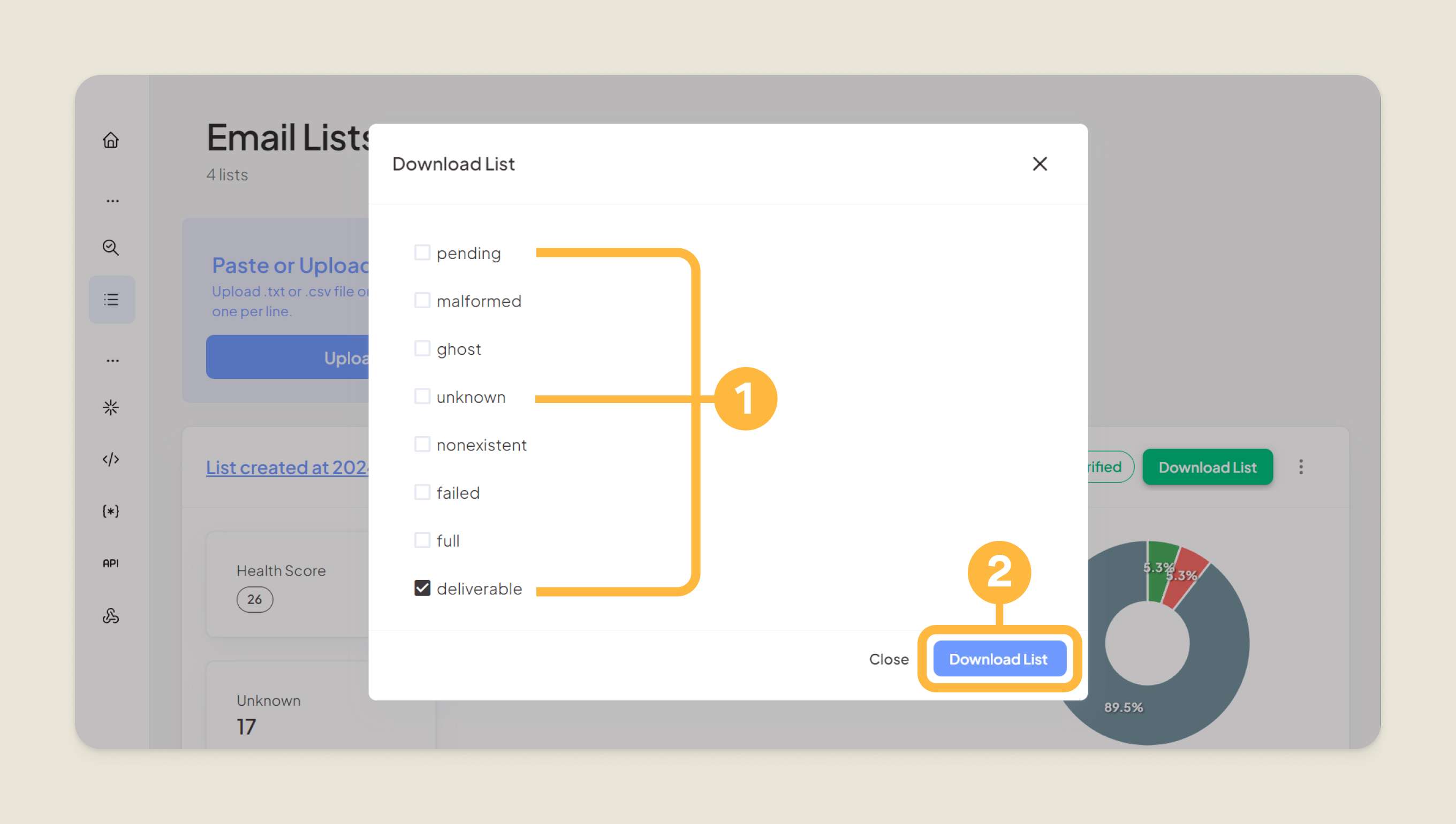 Deliverable checkbox
