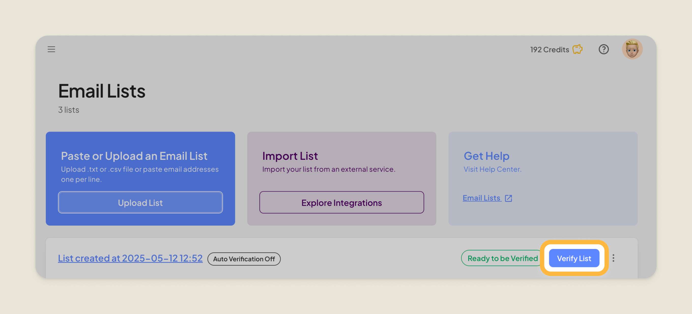 Verifying an Email List
