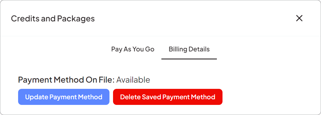 The Billing Details tab