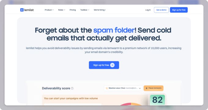 Lemwarm improves deliverability through personalized email warmup and engagement