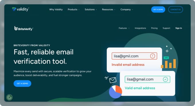 BriteVerify offers straightforward email verification for teams