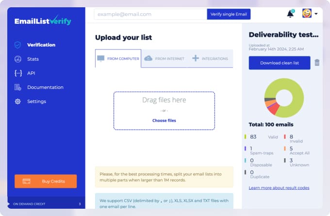 EmailListVerify: simple, low-cost email verification tool