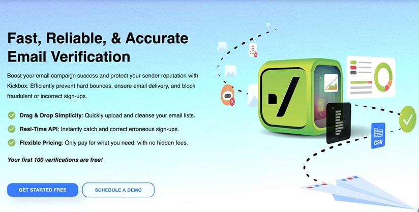 Kickbox email address quality evaluation