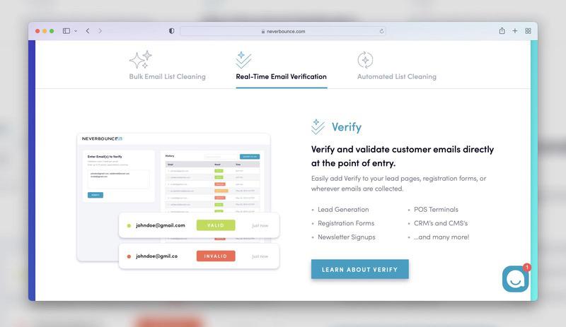 NeverBounce for cleaning large email lists