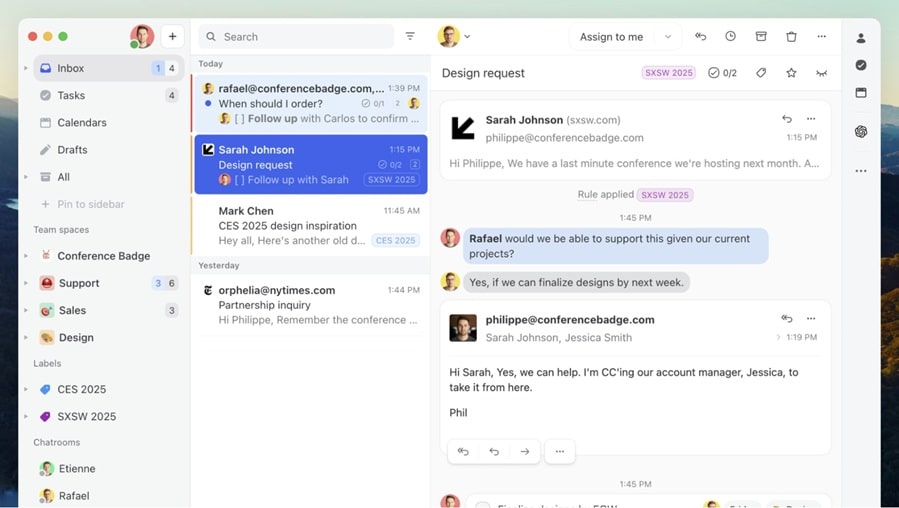 Missive collaborative email client for team inboxes.