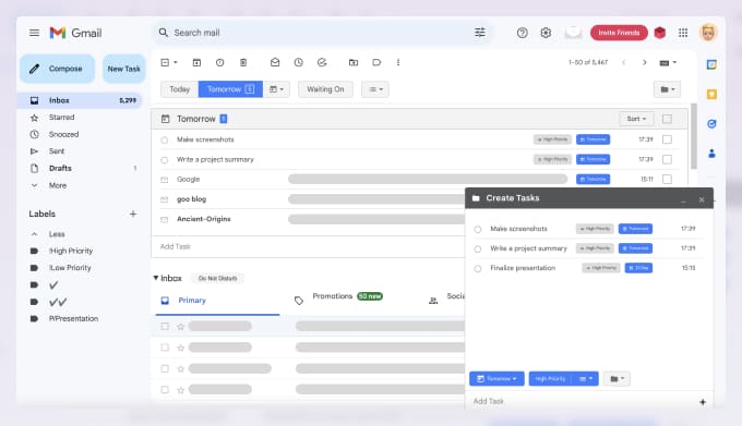 ActiveInbox Gmail extension for task and email management.